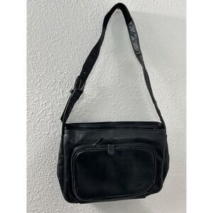 SAS Black Leather Handbag‎ Purse Shoulder Bag Crossbody USA Made Key Fob
